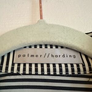 Palmer//Harding Black and White Striped Top